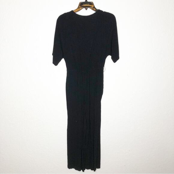 PAIGE Vanette black wrap front cropped jumpsuit size Extra Small XS - Picture 15 of 16